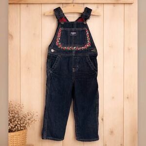 Fleece Overalls Embroidered 2T